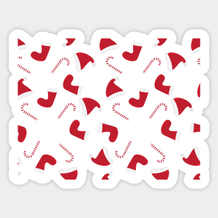 Red Green Christmas Pattern Sticker